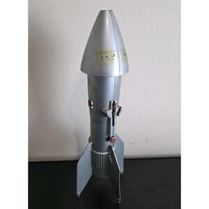 VTG Astro Mfg Rocket Space Ship Mechanical Coin Bank 1957 Berzac Creation NO KEY